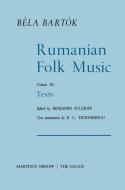 Rumanian Folk Music di Bela Bartok edito da Springer Netherlands