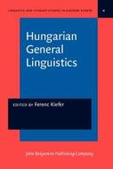 Hungarian General Linguistics edito da John Benjamins Publishing Co