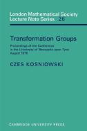 Transformation Groups edito da Cambridge University Press