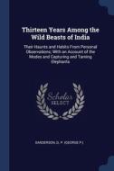 Thirteen Years Among The Wild Beasts Of di G P. SANDERSON edito da Lightning Source Uk Ltd
