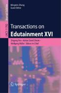 Transactions on Edutainment XVI edito da Springer Berlin Heidelberg