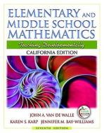 Elementary And Middle School Mathematics di #Van De Walle,  John A. Karp,  Karen Bay-williams,  Jennifer M. edito da Pearson Education (us)