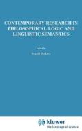 Contemporary Research in Philosophical Logic and Linguistic Semantics edito da Springer Netherlands