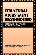 Structural Adjustment Reconsidered di David E. Sahn, Stephen D. Younger, Paul A. Dorosh edito da Cambridge University Press