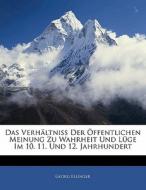 Das Verh Ltniss Der Ffentlichen Meinung di Georg Ellinger edito da Nabu Press