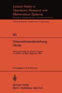 Unternehmensforschung Heute edito da Springer Berlin Heidelberg