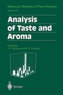 Analysis of Taste and Aroma edito da Springer Berlin Heidelberg