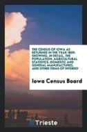 The Census of Iowa as Returned in the Year 1869: Showing, in Detail, the Population, Agricultural Statistics, Domestic a di Iowa Census Board edito da LIGHTNING SOURCE INC