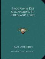 Programm Des Gymnasiums Zu Friedland (1906) di Karl Ubbelohde edito da Kessinger Publishing