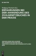 Erfahrungen bei der Anwendung des Zivilgesetzbuches in der Praxis edito da De Gruyter