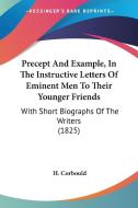 Precept And Example, In The Instructive Letters Of Eminent Men To Their Younger Friends di H. Corbould edito da Kessinger Publishing Co