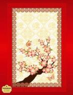 Writedrawdesign Notebook, Blank/Wide Ruled, 8.5 X 11, Chinese Floral Design di Writedrawdesign edito da Createspace