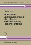 Industrielle Energieversorgung als betriebswirtschaftliches Planungsproblem di Markus Funk edito da Physica-Verlag HD
