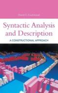 Syntactic Analysis and Description di David Lockwood edito da BLOOMSBURY 3PL