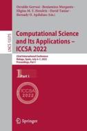 Computational Science and Its Applications ¿ ICCSA 2022 edito da Springer International Publishing