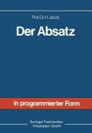 Der Absatz di Herbert Jacob edito da Gabler Verlag