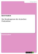 Die Morphogenese der deutschen Fördenküste di Berit Friedrich edito da GRIN Publishing