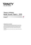 Trinity College London Theory Model Answers Paper (2015) Grade 7 di TRINITY COLLEGE LOND edito da Trinity College London Press