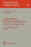 Applied Algebra, Algebraic Algorithms and Error-Correcting Codes edito da Springer Berlin Heidelberg