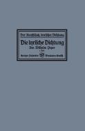 Die lyrische Dichtung di Wilhelm Peper edito da Vieweg+Teubner Verlag