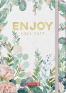 BRUNNEN 1072130142 Schülerkalender 2021/2022 (18 Monate) "Enjoy", A5, Hardcover-Einband mit Textilüberzug edito da Baier & Schneider