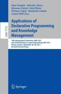 Applications of Declarative Programming and Knowledge Management edito da Springer Berlin Heidelberg