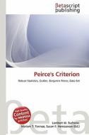 Peirce's Criterion edito da Betascript Publishing