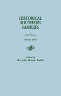 Historical Southern Families. in 23 Volumes. Volume XXIII di Mrs John Bennett Boddie edito da Clearfield