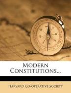 Modern Constitutions... di Harvard Co Society edito da Nabu Press