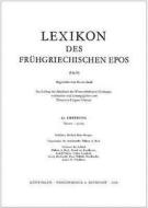 Lexikon Des Fruhgriechischen Epos Lfg. 22: Tektwn - Tripos edito da Vandehoeck & Rupprecht