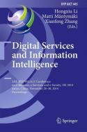 Digital Services and Information Intelligence edito da Springer-Verlag GmbH