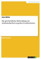 Die geschichtliche Entwicklung der Arbeitssicherheit in großen Forstbetrieben di Anja Müller edito da GRIN Publishing