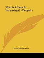 What Is a Name in Numerology? - Pamphlet di Sheikh Habeeb Ahmad edito da Kessinger Publishing