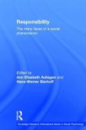 Responsibility di Ann Elisabeth Auhagen, Hans-Werner Bierhoff edito da Taylor & Francis Ltd