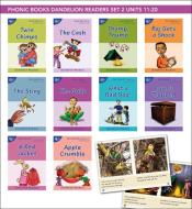 Phonic Books Dandelion Readers Set 2 Units 11-20 Twin Chimps (Two Letter Spellings Sh, Ch, Th, Ng, Qu, Wh, -Ed, -Ing, -Le): Decodable Books for Beginn di Phonic Books edito da PHONIC BOOKS