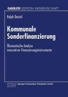 Kommunale Sonderfinanzierung edito da Deutscher Universitätsverlag