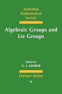 Algebraic Groups and Lie Groups di G. I. Lehrer edito da Cambridge University Press