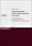 Volkstumspolitik des Deutschen Reiches 1933-1938 di Tammo Luther edito da Steiner Franz Verlag