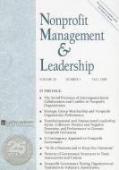 Nonprofit Management & Leadership, Volume 20, Number 1 di NML edito da JOSSEY BASS