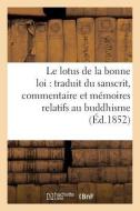 Le Lotus de la Bonne Loi di Burnouf-E edito da Hachette Livre - Bnf