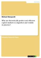 Why are theoretically perfect and efficient capital markets so imperfect and volatile in practice? di Michael Marquardt edito da GRIN Publishing