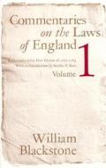 Blackstone, S: Commentaries on the Laws of England, V 1 di Sir William Blackstone edito da University of Chicago Press