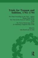 Trials For Treason And Sedition, 1792-1794, Part I Vol 1 di John Barrell, Jon Mee edito da Taylor & Francis Ltd