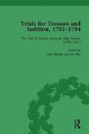 Trials For Treason And Sedition, 1792-1794, Part I Vol 2 di John Barrell, Jon Mee edito da Taylor & Francis Ltd