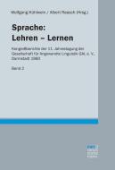 Sprache: Lehren-Lernen, Band 2 di Wolfgang Kühlwein edito da Gunter Narr Verlag