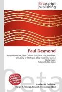 Paul Desmond di Lambert M. Surhone, Miriam T. Timpledon, Susan F. Marseken edito da Betascript Publishing