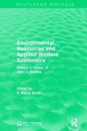 Environmental Resources and Applied Welfare Economics di V. Kerry Smith edito da Taylor & Francis Ltd