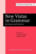 New Vistas In Grammar edito da John Benjamins Publishing Co