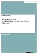 Die Bedeutung von Individualisierungstendenzen für den Lebenslauf di Sandy Stanke edito da GRIN Verlag
