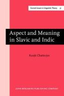 Aspect And Meaning In Slavic And Indic di Ranjit Chatterjee edito da John Benjamins Publishing Co